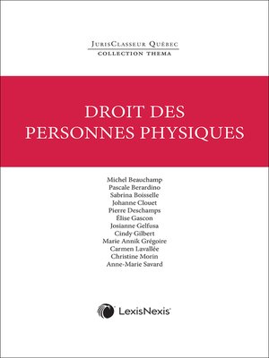 cover image of Thema - Droit des personnes physiques